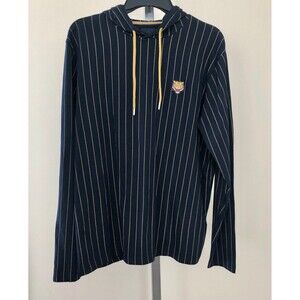 Demin & Flower Rick Men's Singh Size L Navy Stripe Hoodie Long Sleeves